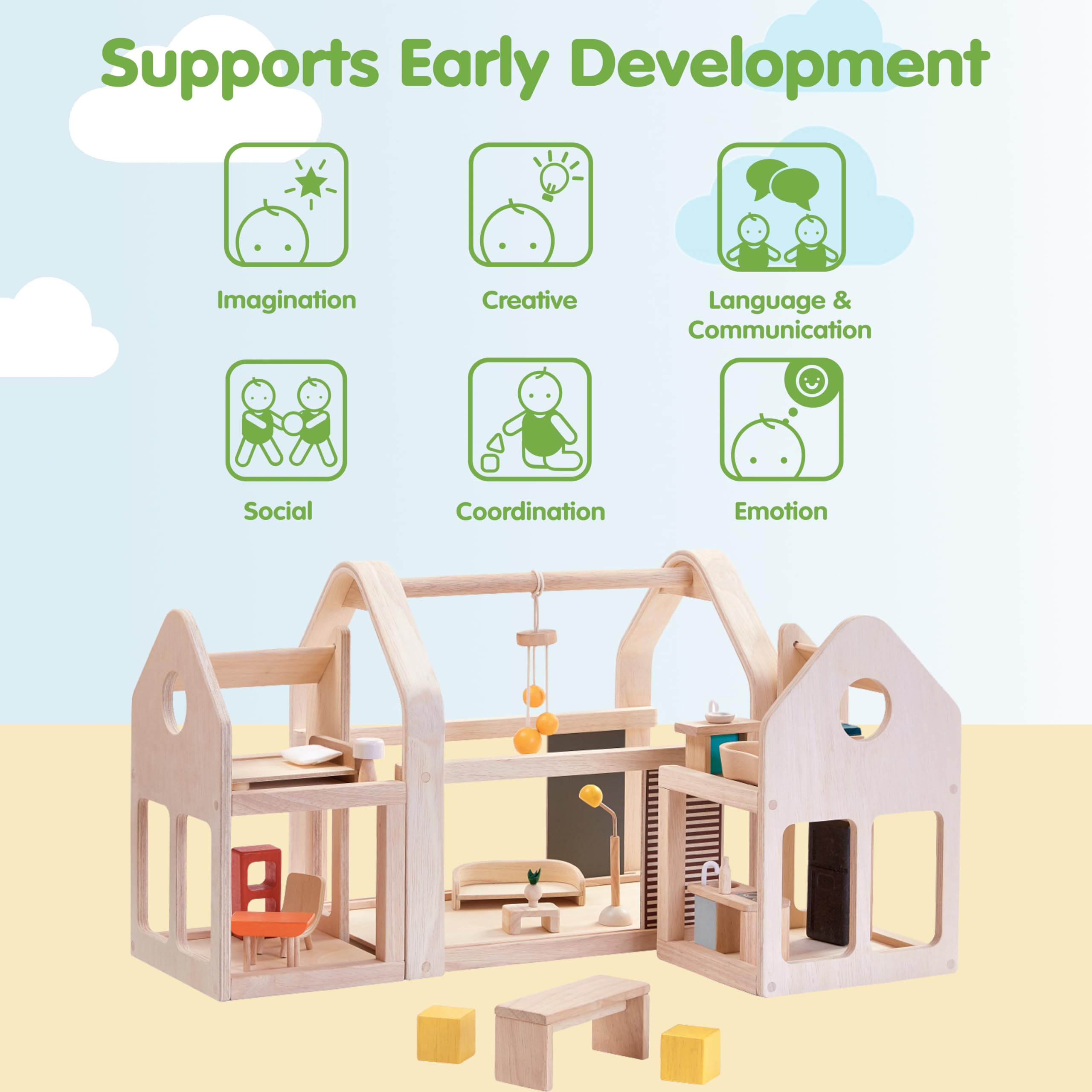 Plantoys- domek dla lalek Slide & go (7611)
