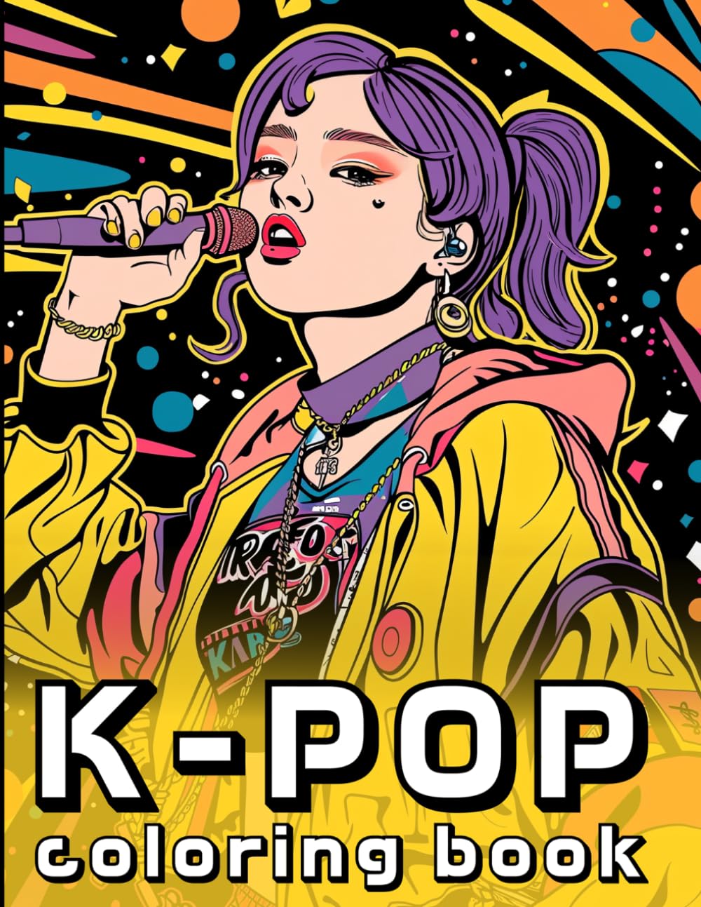 K-Pop Coloring Book: Korean Music Idol Fashion and Style Art for Fans, Creativity, and Relaxation
