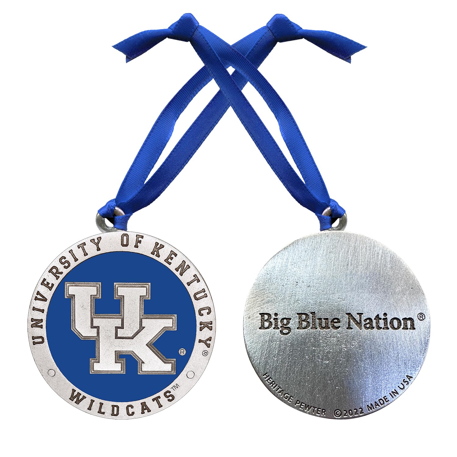 Kentucky Ornament Non-Dated | Hand-Sculpted Christmas Tree Ornament | Intricately Crafted Metal Pewter Alma Mater Inlay