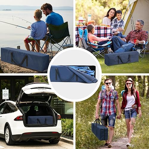 Miniatura 5 de PLKO 2 bolsas de repuesto para sillas de campamento, bolsa de transporte grande para silla plegable de 40.5 pulgadas con correa de asa, bolsa de