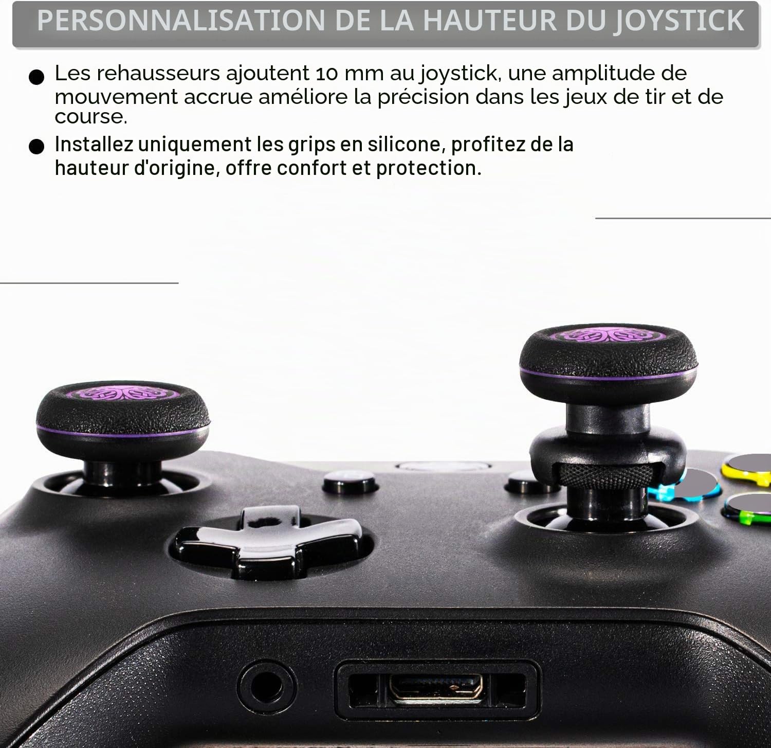 FPS Bâton Prises de Pouce Thumbstick Grip et Prolongateur Impression Caoutchouc Silicone Poignée Couvrir 2 ensembles pour Manette Xbox Series X/S et Xbox One (Secret De Cthulhu)