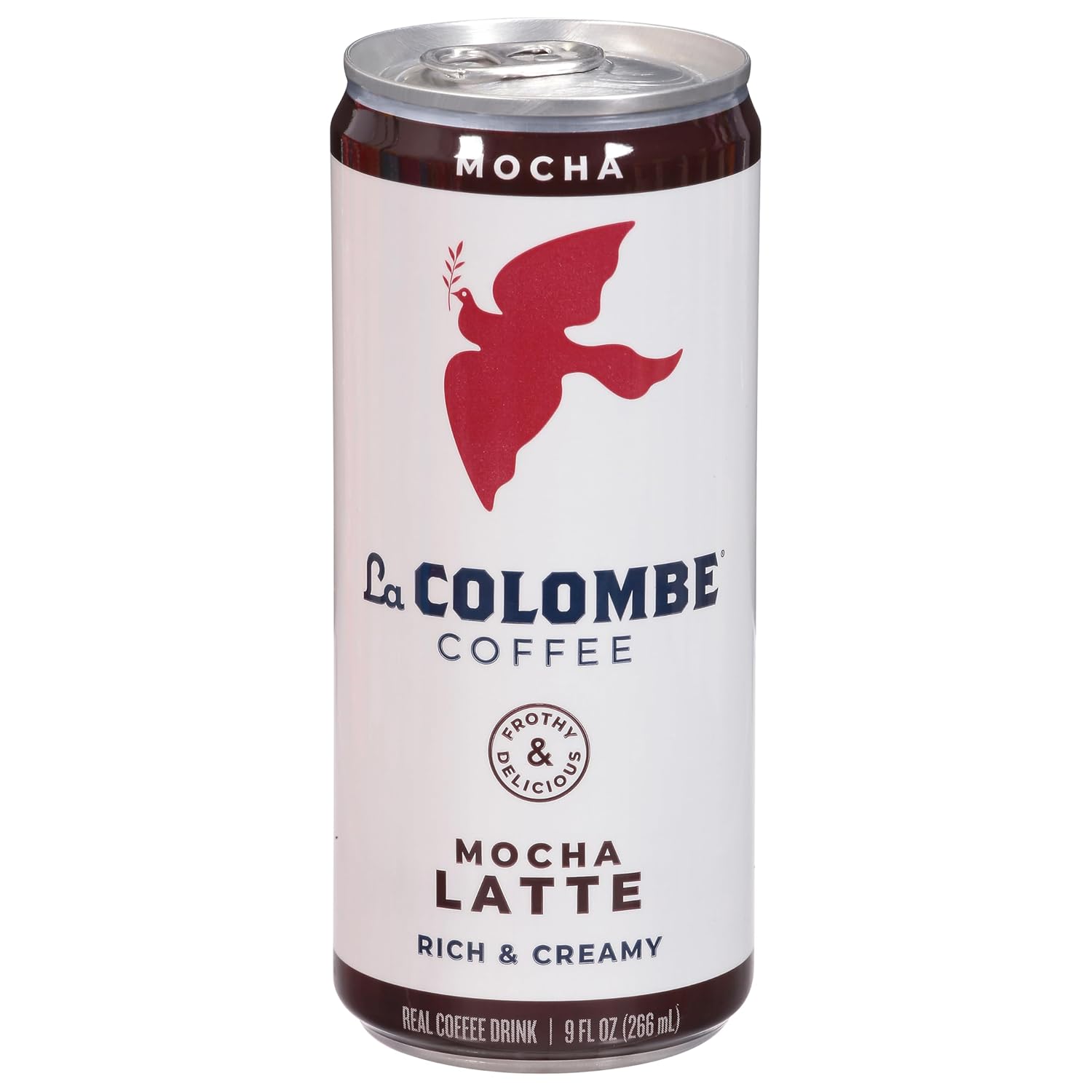 La Colombe Mocha Draft Latte 9oz - Cold-Pressed Espresso, Frothed Milk & Real Dark Chocolate - Silky Foam RTD Coffee Drink