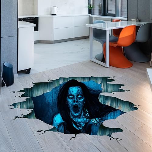Calcomanías de pared 3D espeluznantes para Halloween, fantasmas aterradores, calcomanías de suelo para bar, pub, decoración de suelo de pared de disponible en Yaxa Peru