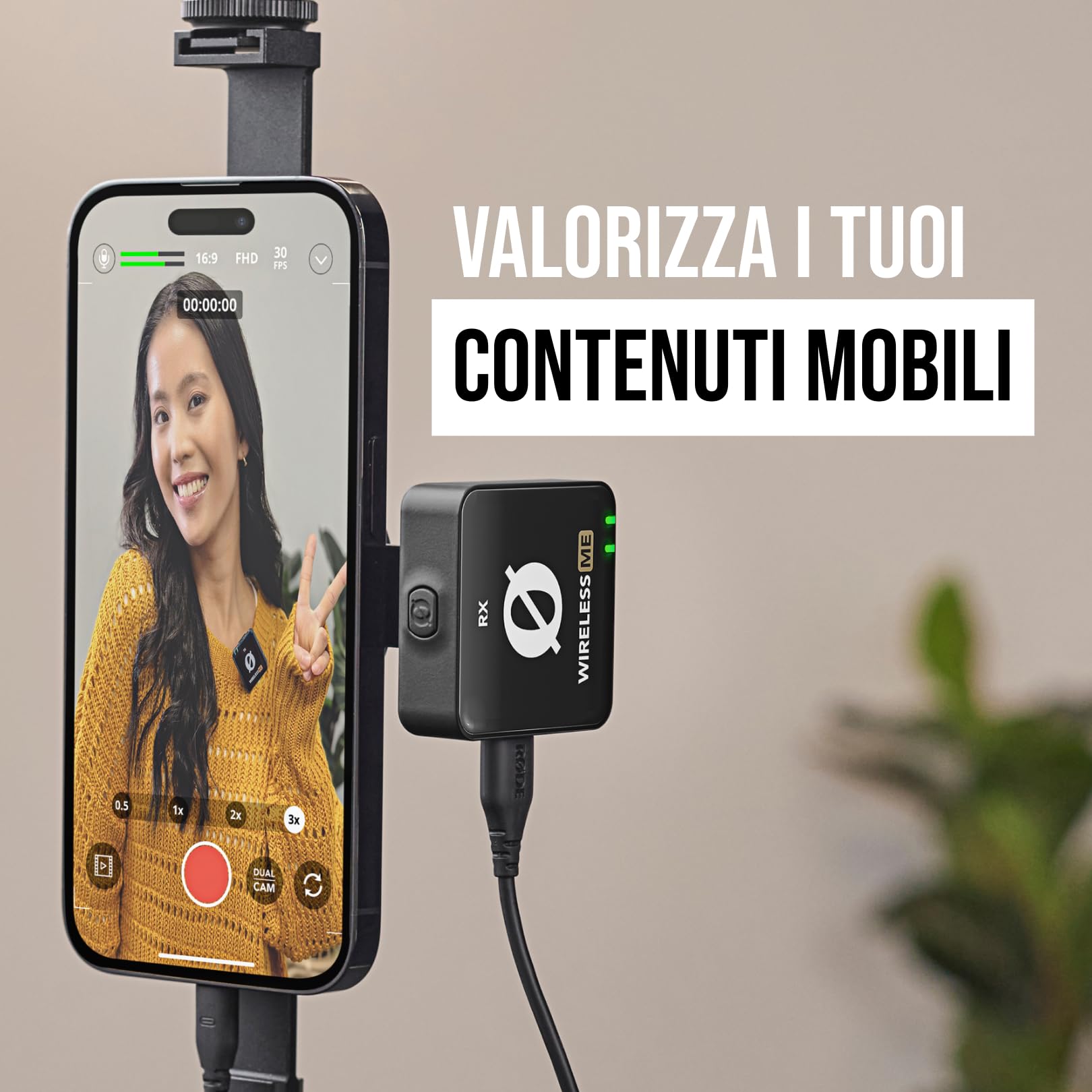 RØDE Supporto magnetico per smartphone con slot per shoe fredda e filettatura da 1/4 di pollice (compatibile con MagSafe).