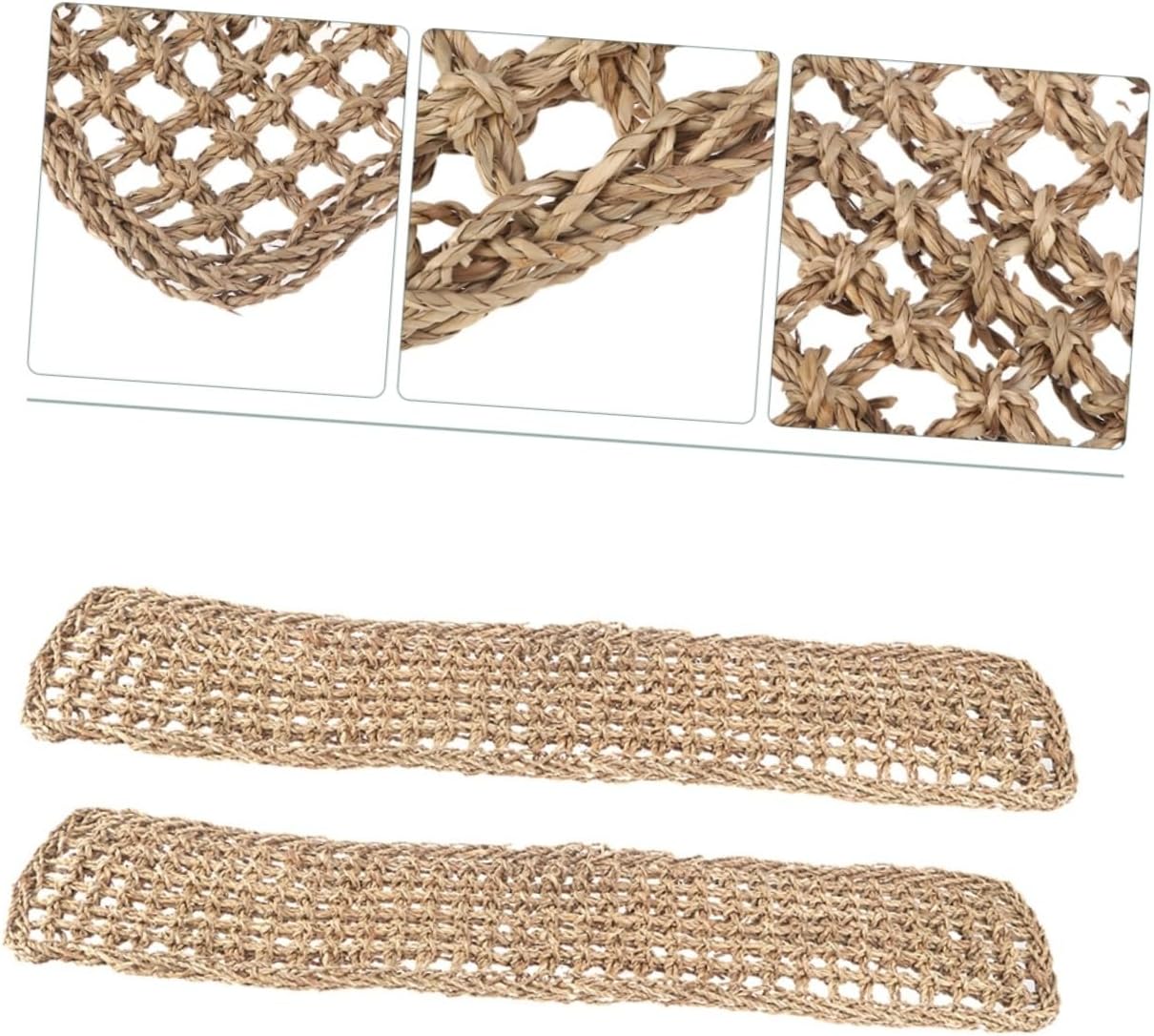 2Pcs Seagrass Hammocks for Reptiles Durable Lizard Beds for Bearded Dragons Iguanas and Geckos Easy to Install Hanging Pet Accessories