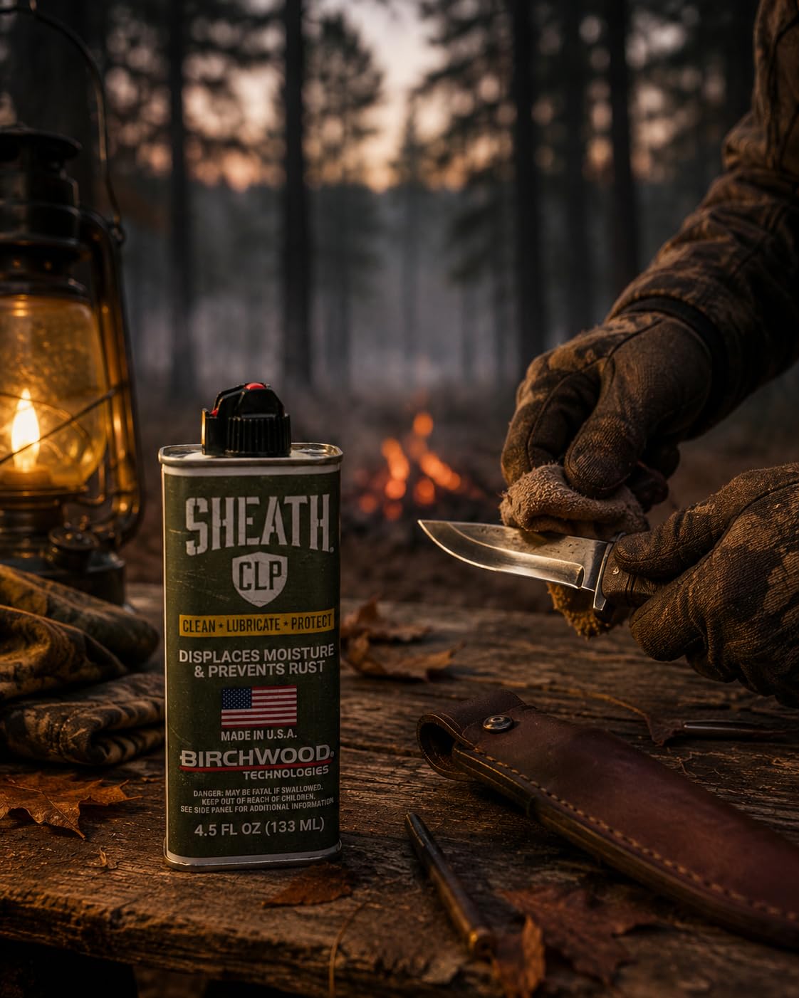 Birchwood Sheath CLP Oil - Multi-Purpose Industrial CLP Formula, Clean Lubricate Protect - Advanced Rust Preventative & Penetrating Oil for Machinery, Tools, and Precision Parts