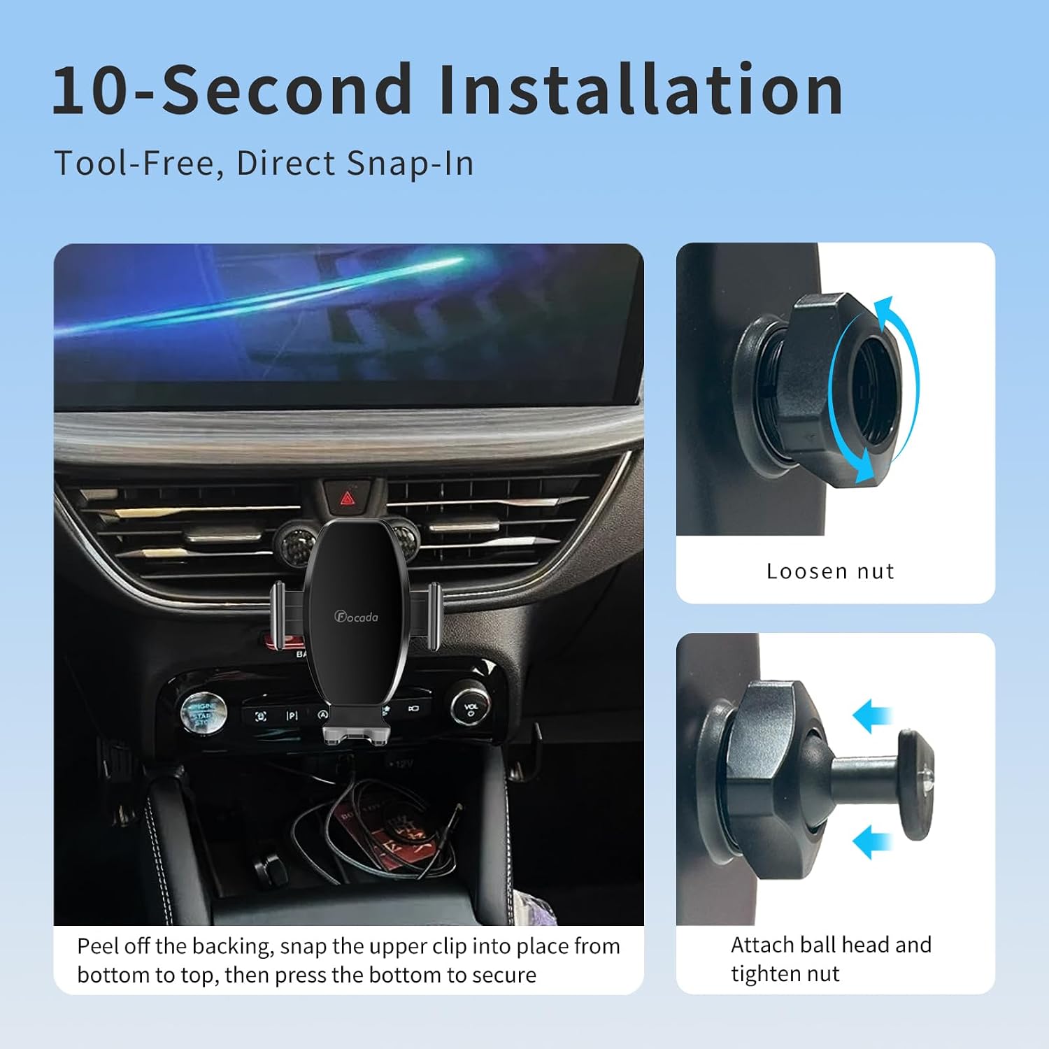 Car Phone Holder for Ford Escape 2019-2025 Accessories,Vehicle-Specific Air Vent Phone Mount,Hands-Free 360° Rotating Adjustable Cell Phone Holder(Not Fit 13.2-Inch Screen Models)