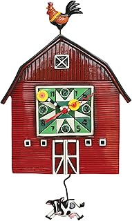 Allen Designs P1664 Barn Yard Pendulum Wall Clock 17.75
