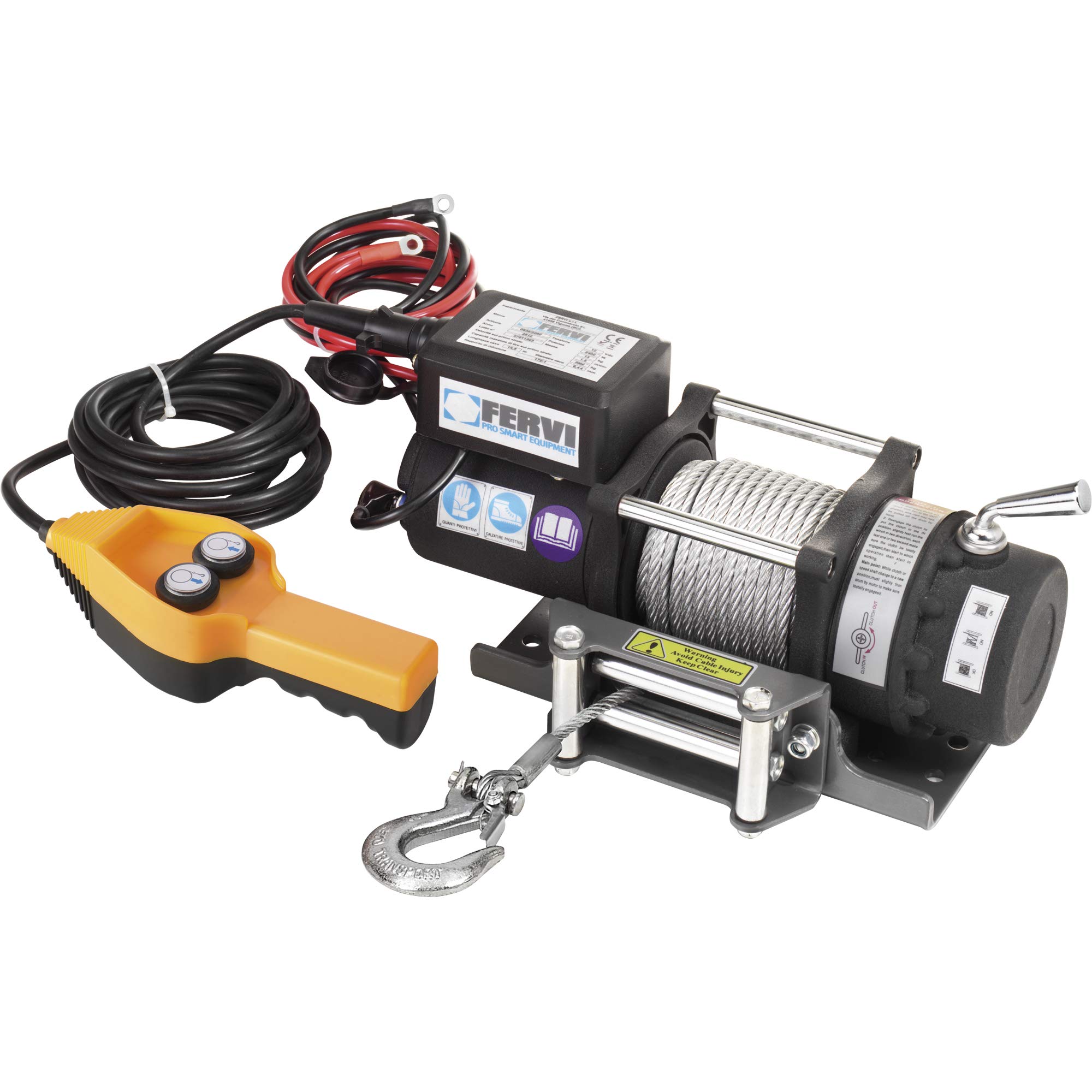 Fervi 0630/2200 Argano Elettrico, 12 V, Set di 1