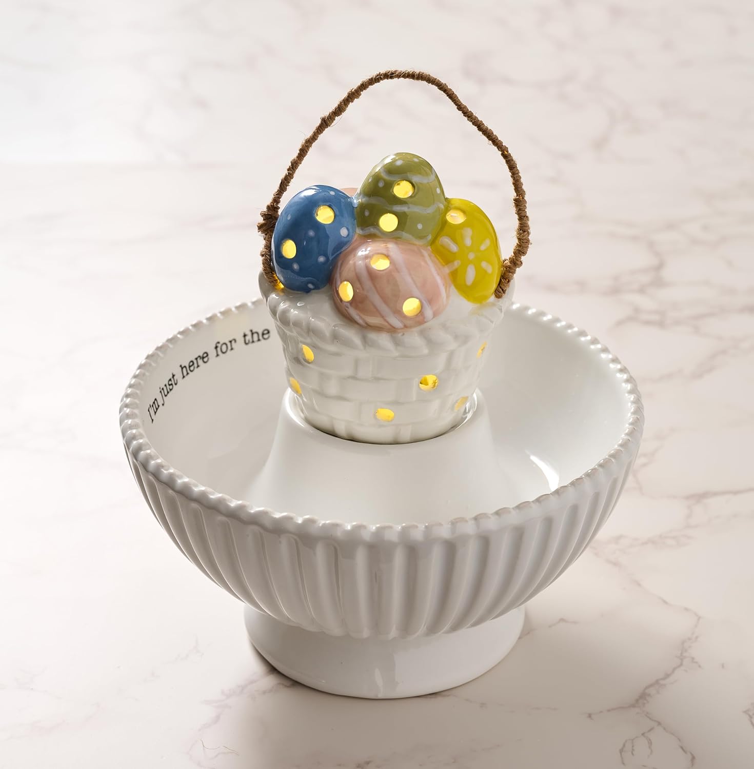 Mud Pie Easter Basket Light-Up Sitter