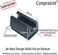 Vista 4 de Tapas rectangulares en forma de U para patas de silla con almohadillas de fieltro, protector de pies de muebles se desliza suavemente, sin arañazos