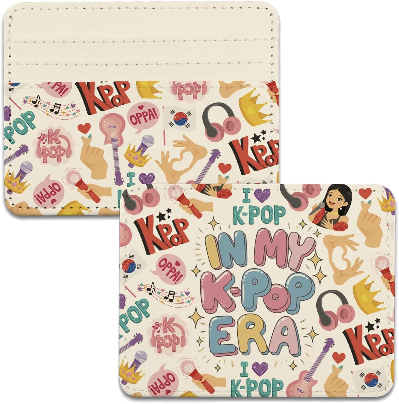 Lywjyb Birdgot K-Pop Music Themed Credit Card Holder K-Pop Fan Lover Gift Korean Pop Music Lover Card Wallet (K-Pop Holder)