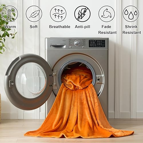 Vista 219 de Hansleep Manta de vellón tamaño individual, color verde azulado, suave y acogedora manta de franela mullida para cama, sofá, viajes, campamento