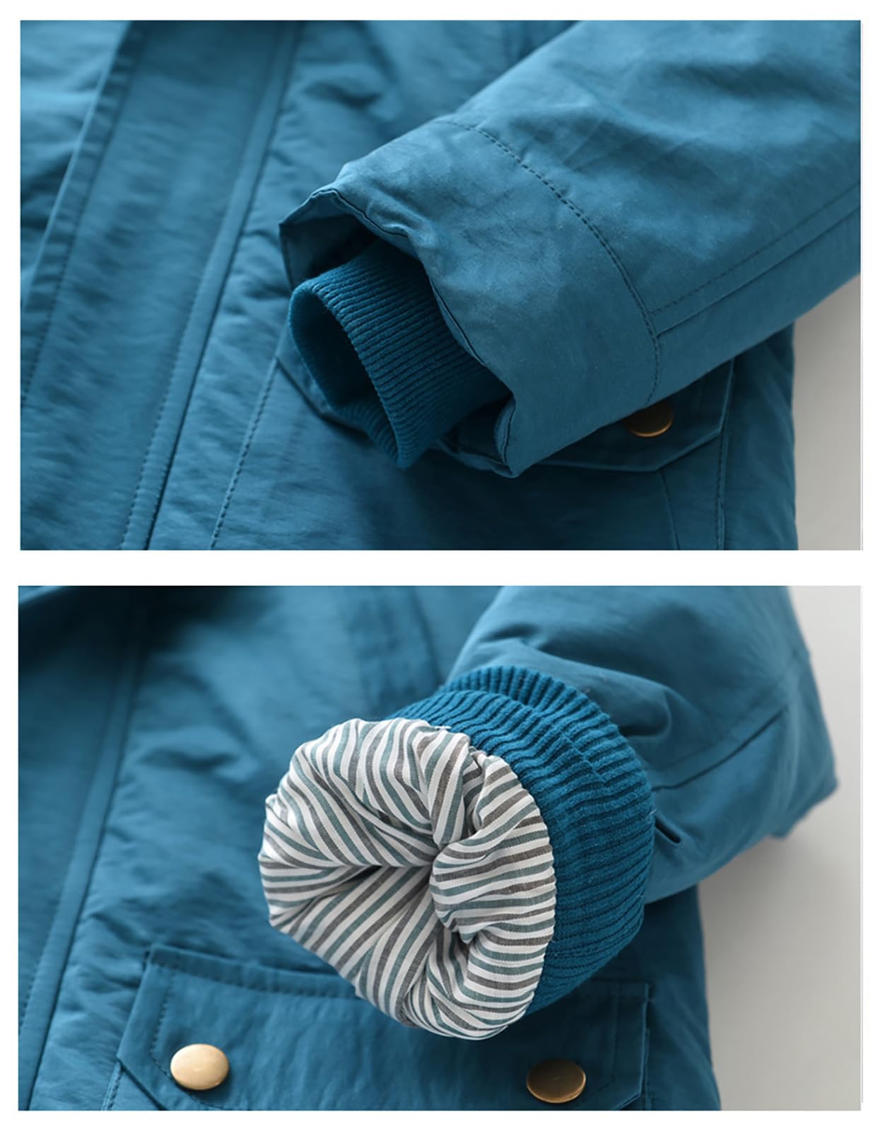Cappotto da bambino, invernale, autunno-caldo, con cappuccio e cerniera, per bambini