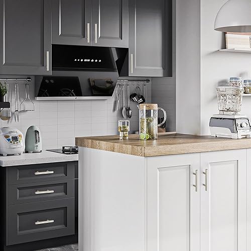 Miniatura 8 de JOY DECOR Paquete de 30 tiradores de gabinete de 5 pulgadas con centro de agujero de 3 pulgadas, manijas de gabinete de cocina de acero inoxidable,