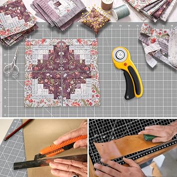 Headley Tools Thickened A1 Cutting Mat - 90 x 60 cm Self-Healing Sewing Mat Double-Sided 5-Layer for Sewing Craft Hobby Fabric Scrapbooking Project (Black/Grey)