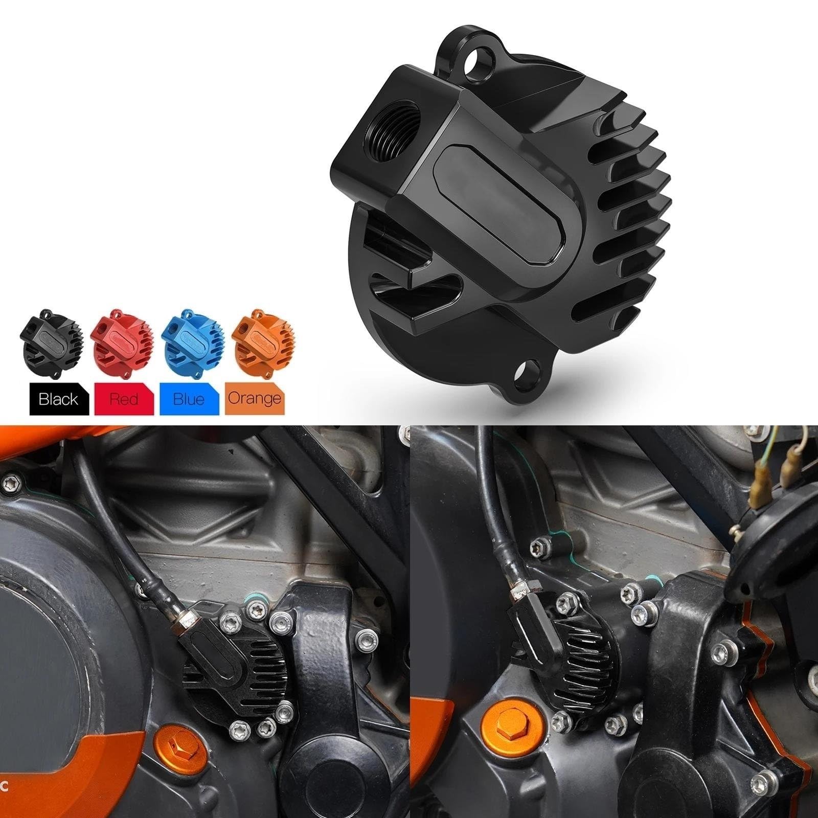 Tapón Aceite Tapa De Filtro De Aceite De Motor Para 690 Duke/SMCR/Enduro R 2012-2023 Para 701 Supermoto 2016-2023 Para GasGas Para ES700 2022-2023 Tapones Aceite Para Motos (Color : Blue)