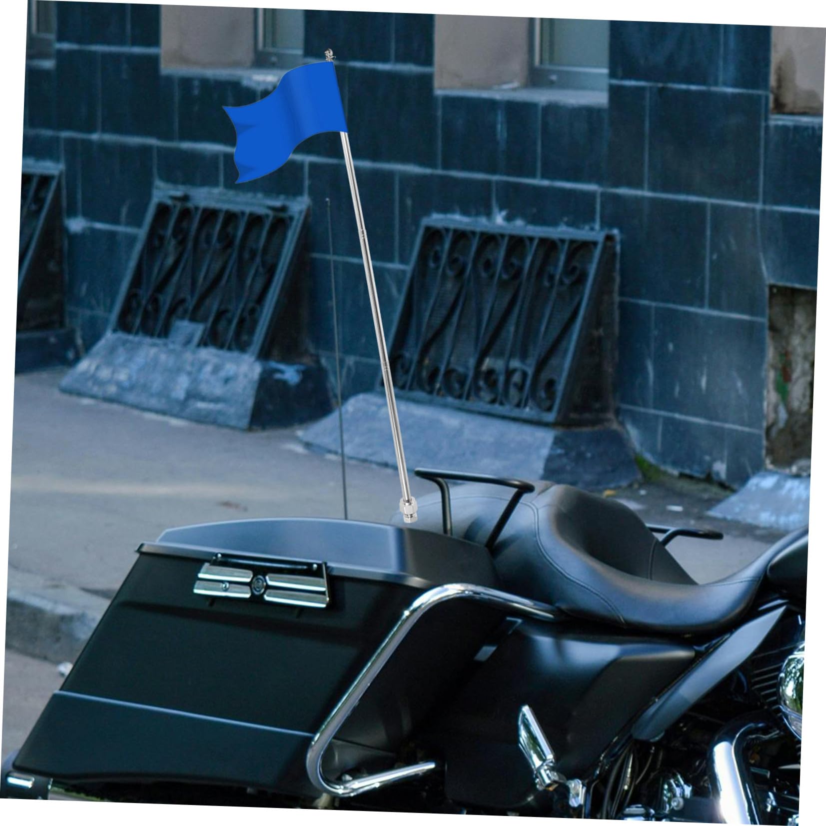 Cabilock Asta de Bandera Retráctil para Bicicleta de Aleación de Aluminio y Acero, Portátil Longitud Ajustable para Mayor Seguridad en Paseos