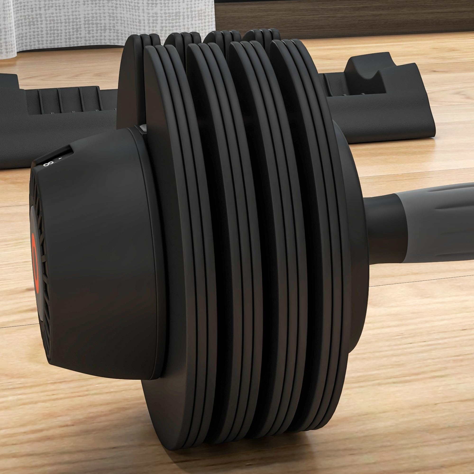 SPORTNOW Set Pesi Palestra, Set di Manubri Regolabili per Braccia con Base di Stoccaggio e Impugnatura Antiscivolo, Pesi Manubri, per Allenamento Fitness Casa e Palestra, Nero