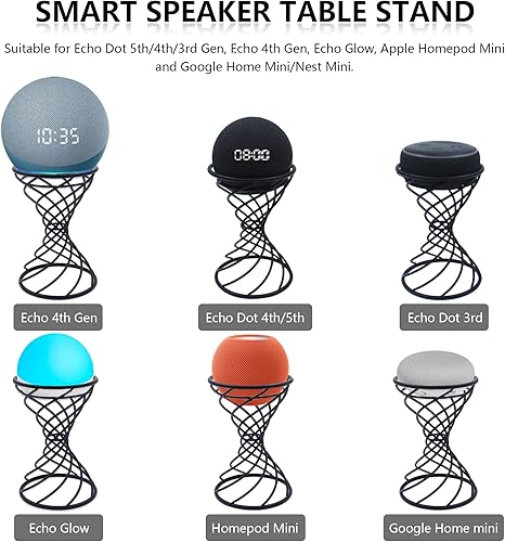 Miniatura 2 de Soporte decorativo de mesa para altavoz inteligente para Echo Dot 3ª/4ª/5ª generación, Echo 4ª/5ª generación, Echo Glow, Apple Homepod Mini y Google
