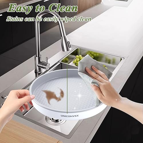 Miniatura 6 de Organizador de tocadiscos Lazy Susan de 10 pulgadas, estante de especias para cocina, organizador giratorio para especias e ingredientes para