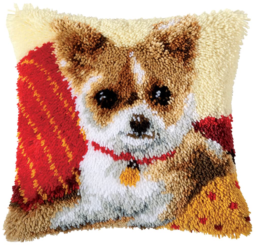 Vervaco Chiwawa Latch Hook Cushion, Multi-Colour