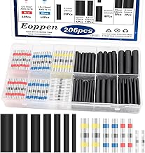 Solder Seal Wire Connectors Kit, 120Pcs Heat Shrink Wire Connectors & 86Pcs Heat Shrink Tubing Waterproof and Insulated Electrical Wire Terminals for Marine, Automotive