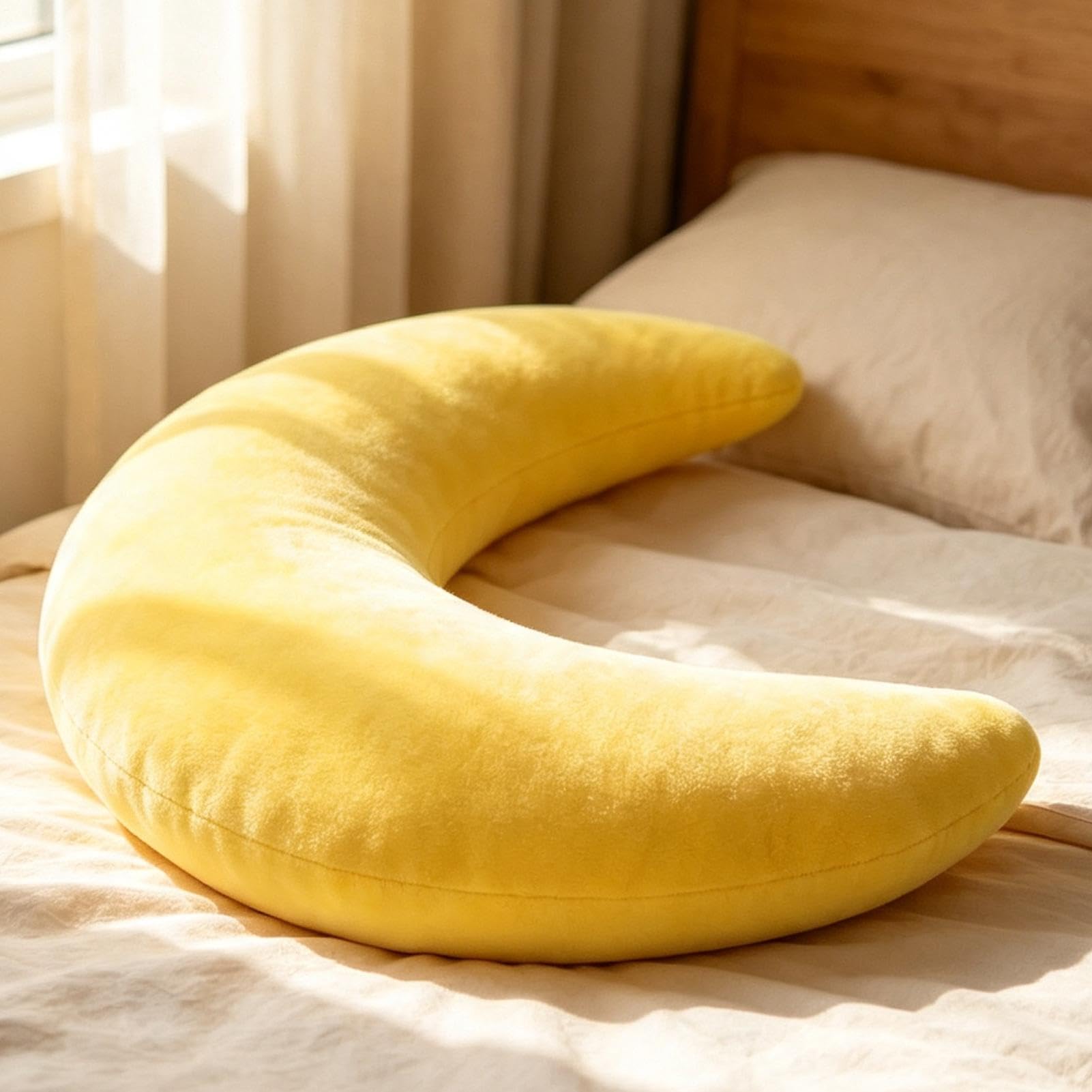 Seitenschläferkissen, Körperkissen 180cm, Halbmondform Ergonomisch | Stützt Rücken, Bauch Und Beine Für Tiefen Schlaf Für Seitenschläfer, Schwangere,Nickerchens Auf Sofa Oder Bett,Bezug Waschbar