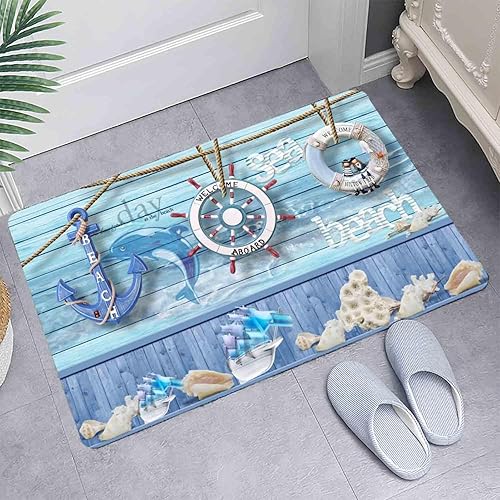 Miniatura 6 de Manta de espuma de esponja para baño y cocina (21 x 35.5 pulgadas), almohadilla de franela antideslizante brillante impresa en 3D para mesita de