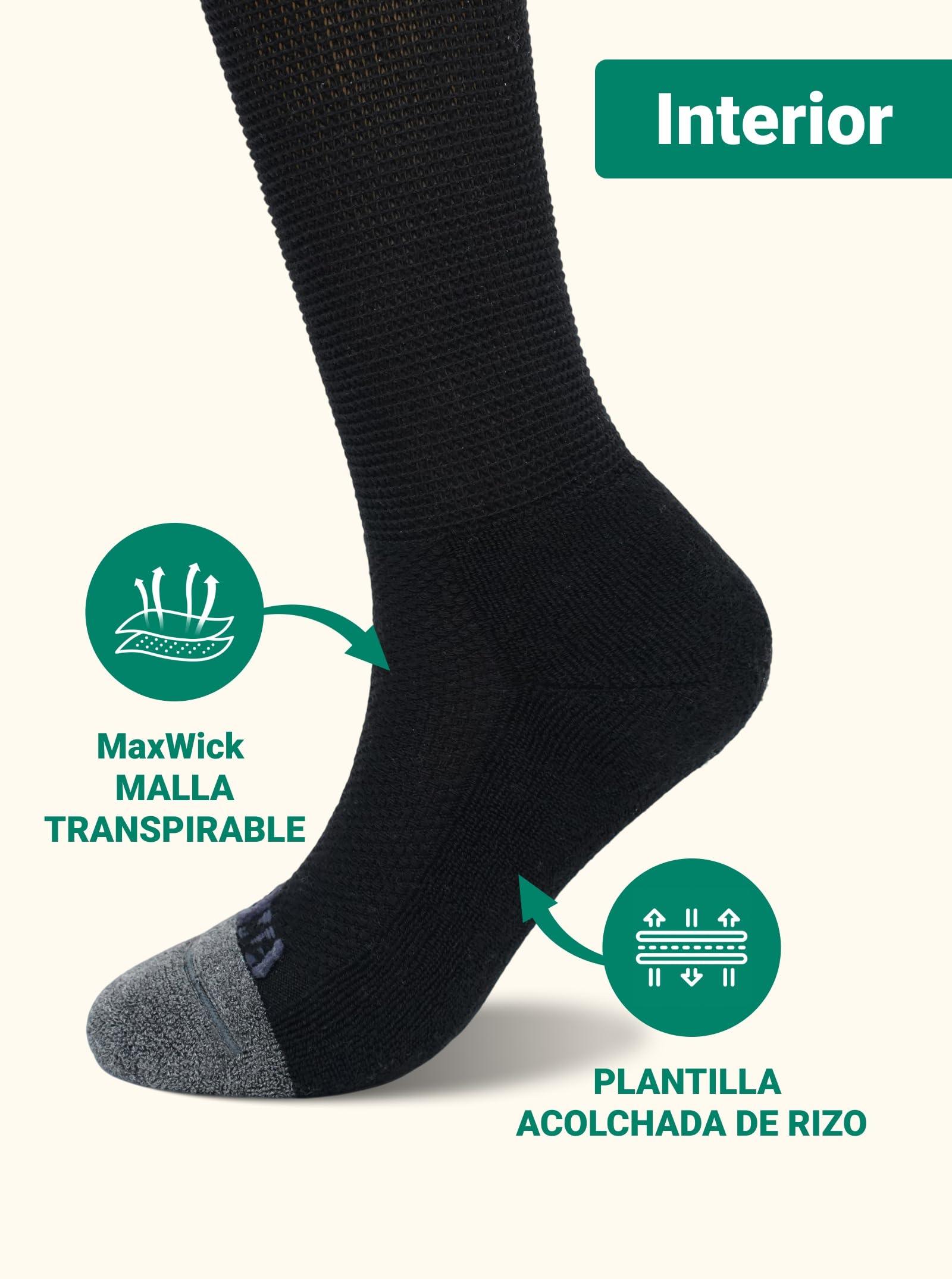 Calcetines Diabeticos Hombre Mujer: Calcetines Algodón Sin Goma Sin Costuras Sin Elástico Confort Acolchado De Felpa Calcetines de Ajuste Holgado para Pies Hinchados — view 4