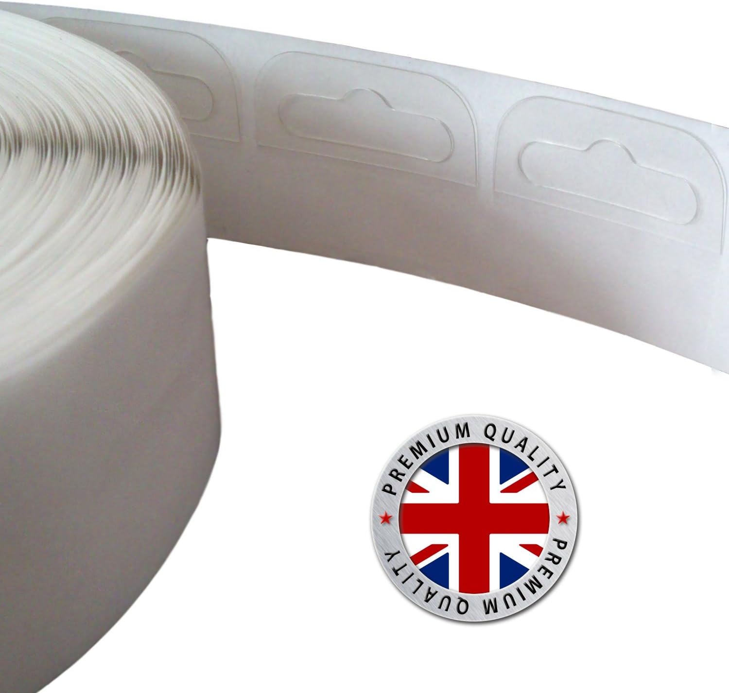 500 x Self Adhesive Euro Hook/Slot/Hang Tabs 44mm x 36mm **Strong 275Micron **