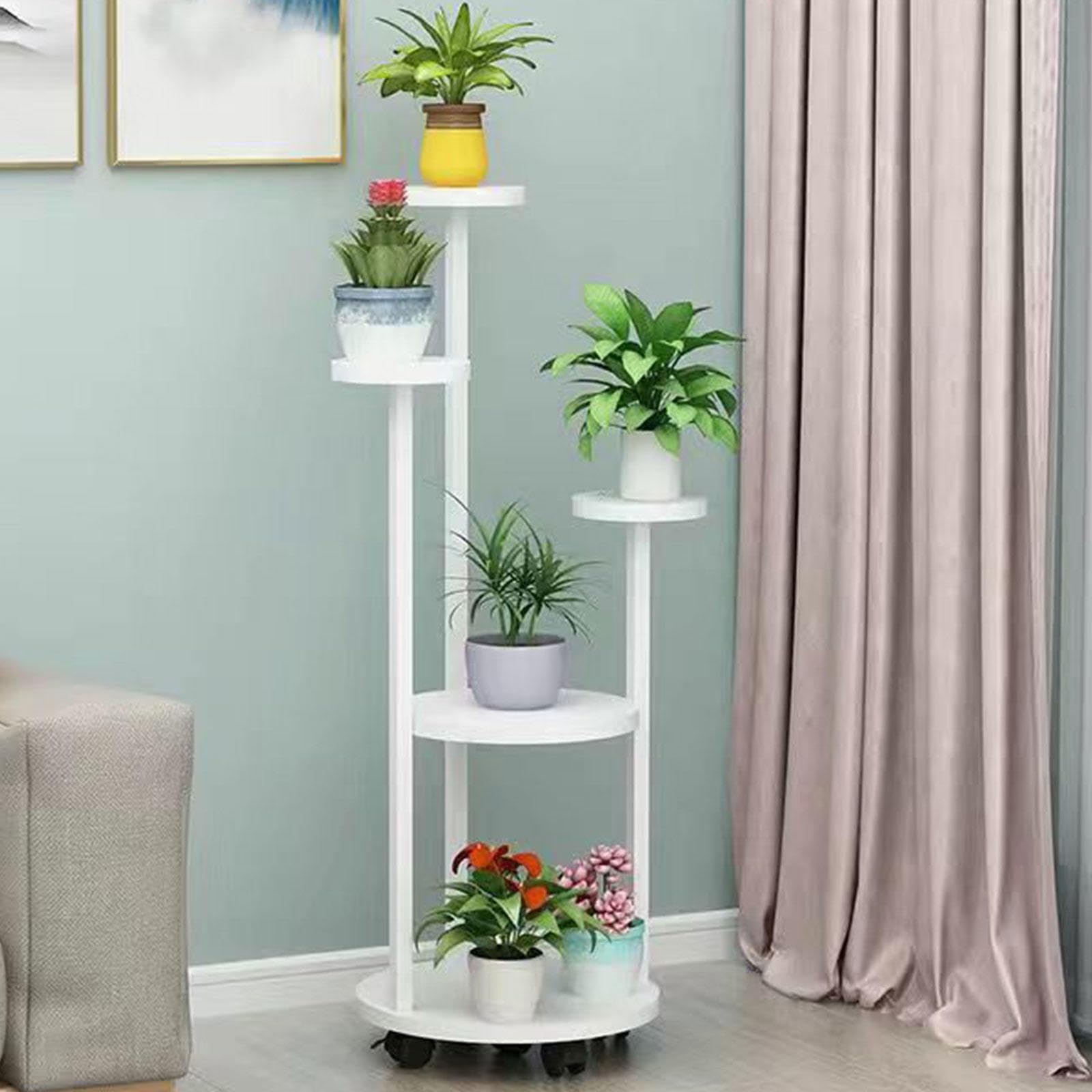 Support à plantes à plusieurs niveaux pour ne plus encombrer le sol de votre salon