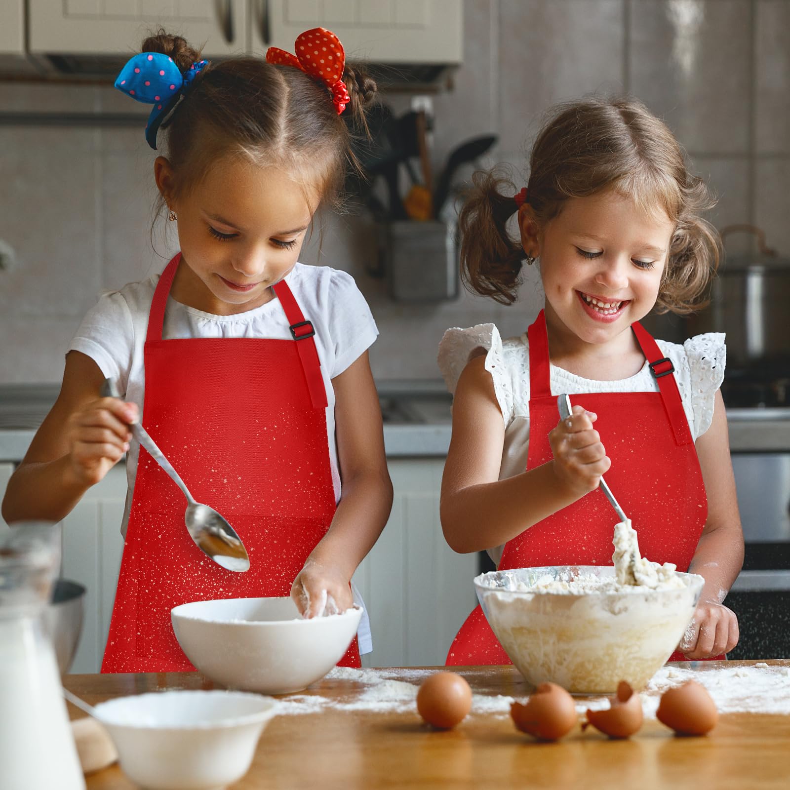 PLULON grembiuli per bambini, grembiule regolabile per bambini, con 2 tasche, grembiule da artista, per attività di cottura, pittura, cucina