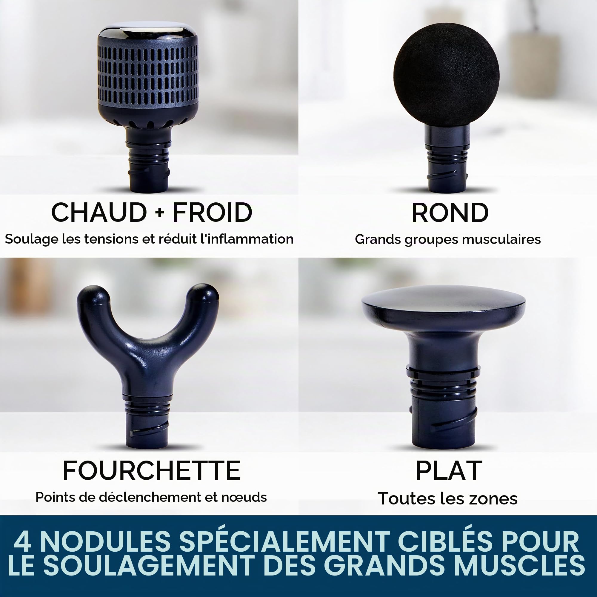 SHARPER IMAGE - Appareil de massage compact à percussion chaud et froid
