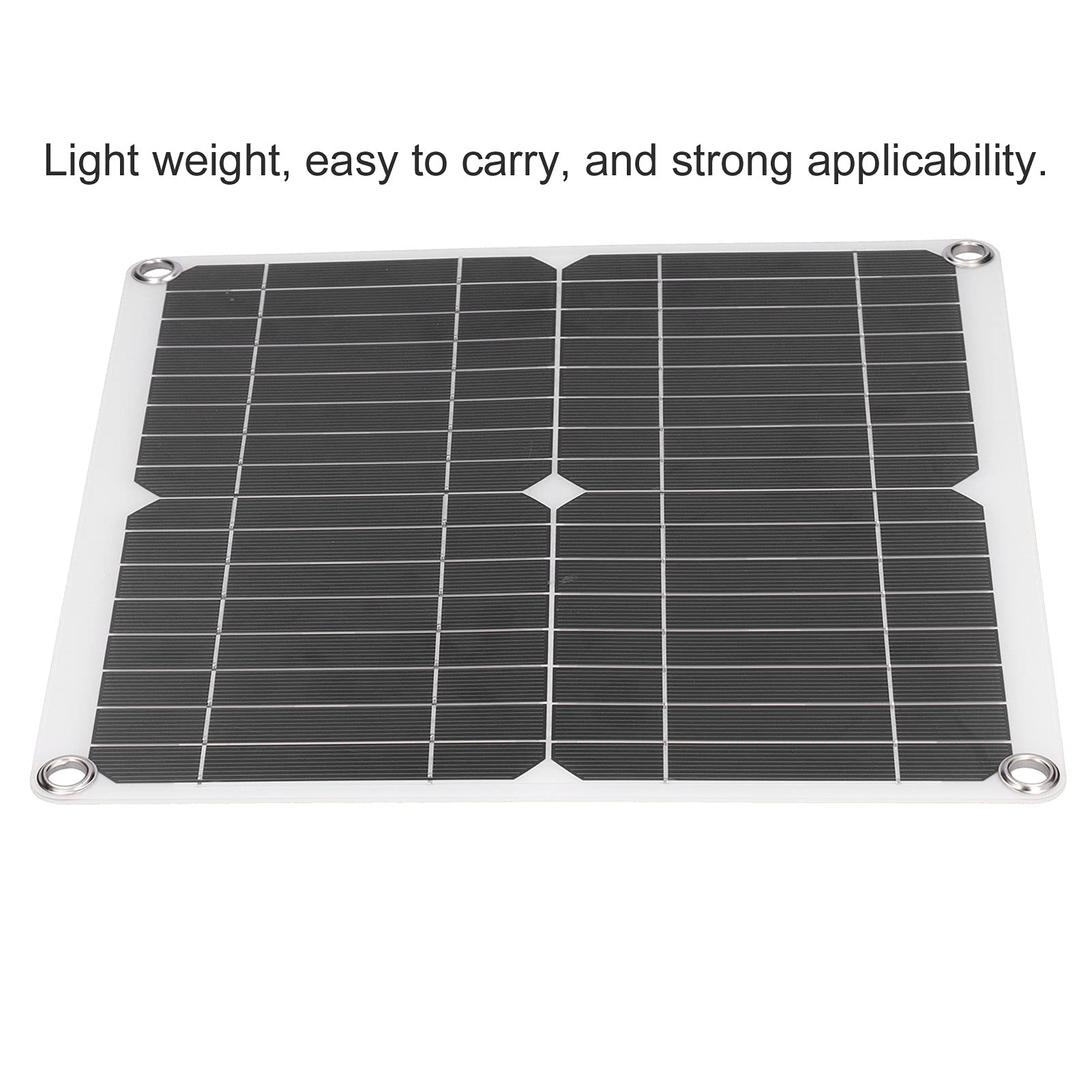 Kit Pannello Solare Monocristallino da 40 W Leggero e Portatile con Regolatore di Carica 50 A per Viaggi in Campeggio All'aperto 280x280 Mm