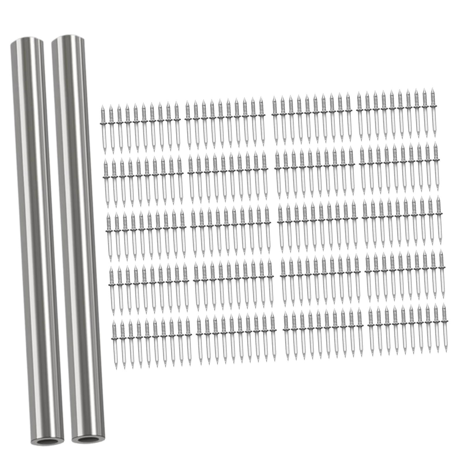 Double Head Skirting Thread Nail with Nail Specific Sleeve Tool Cement Nails 200 Pieces-image-3