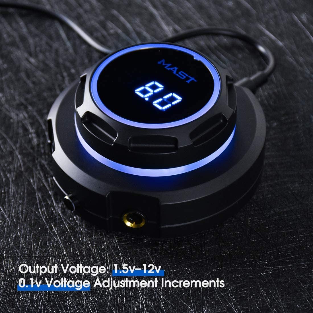 Mast Halo Tattoo Power Supply Blue Light Digital LCD Screen Display Stable Powerful 2A Power Supply for tattoo machine (blue)