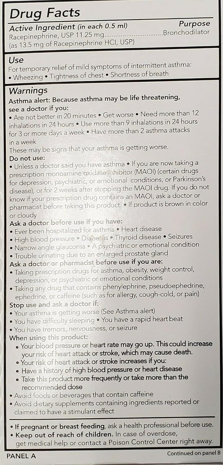Asthmanefrin Asthma Medication Refill, 30 Count (Pack of 3) : Health & Household