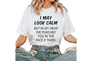 via calm But Punches Back T-Shirt | Funny Sarcastic Shirt | I...