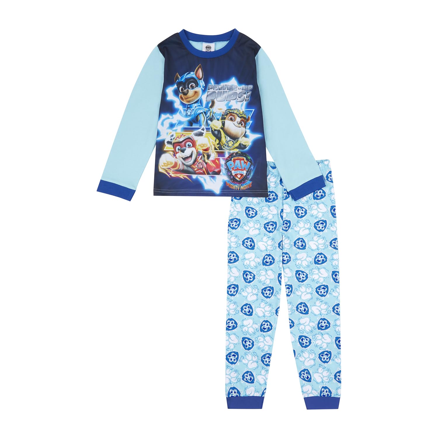 Paw Patrol Boys Blue Pyjamas, Mighty Movie Pjs, Official Movie Merchandise 6-7 Years
