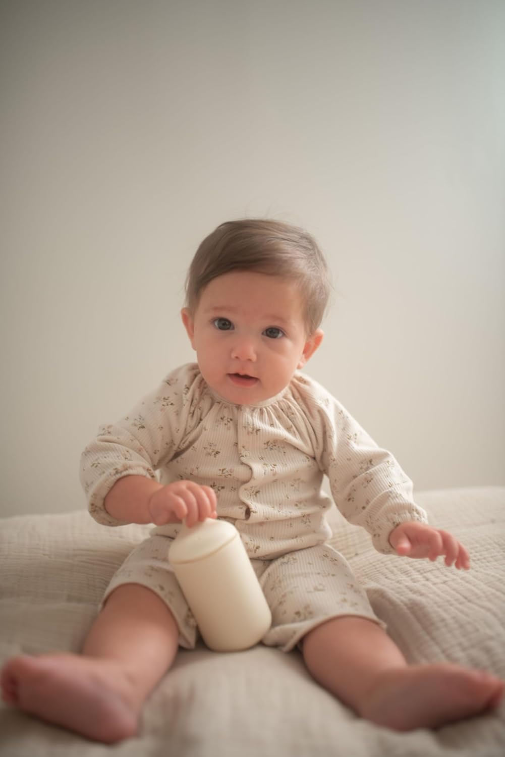 Baby Silicone Cups Reliable Lid Sippy Cup 6 oz Unbreakable No Spill Toddler Training Cup, Leak Proof, Spill Proof Kids Take and Toss Cup Set of 3 (Beige) - Image 2