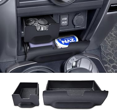 EDBETOS 4Runner Cubby Drawer for Toyota 4Runner 2014-2021 2022 2023 2024 Center Console Dashboard Storage Drawer Accessories Dash-Cache Cubbies Organizer Box ABS Plastic, Upper and Lower, 2PCS/Set