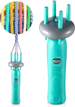 Enhon Cord Maker Portable Fringe Twister, Handheld Cord Maker for Craft Yarn Making Twister for Beginners Patent Pending Green