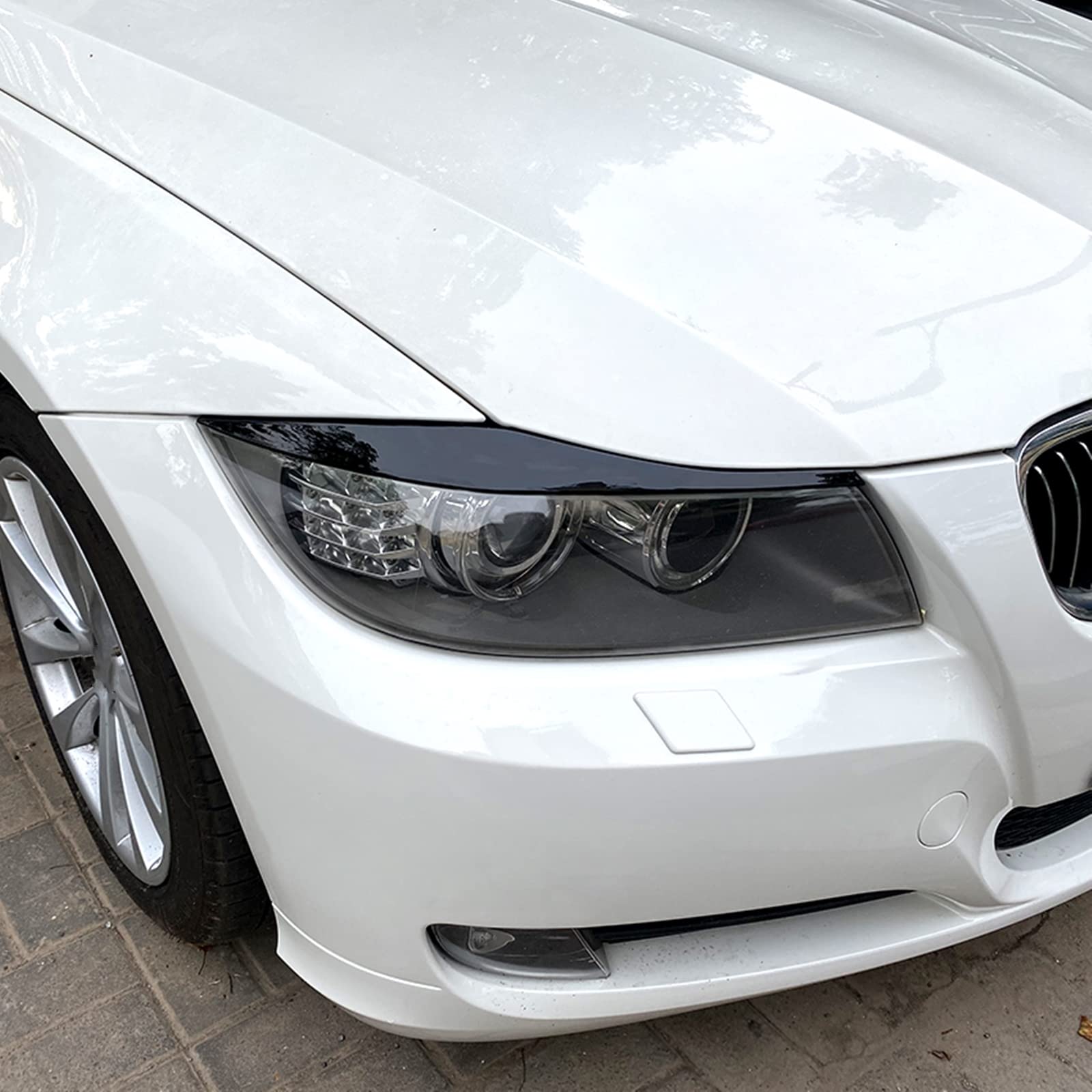 Per BMW Serie 3 E90 E91 2005-2012 Copertura di Rifinitura Palpebra/Sopracciglio del Faretto Anteriore dell'Auto
