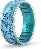 Vista 1 de Enso Rings Etched Classic Silicone Rings - Etched Coastal Collection - Comfortable and Flexible Design