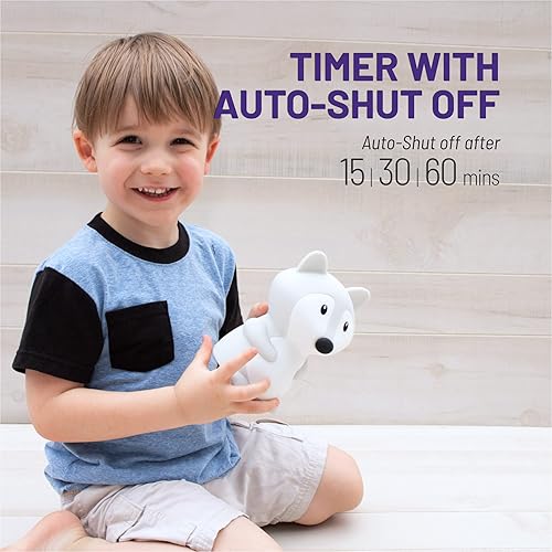 Miniatura 6 de Lumipets Fiona The Fox Luz nocturna suave para niños  Lámpara de humor de silicona con toque y control remoto  Luz nocturna de animales recargable