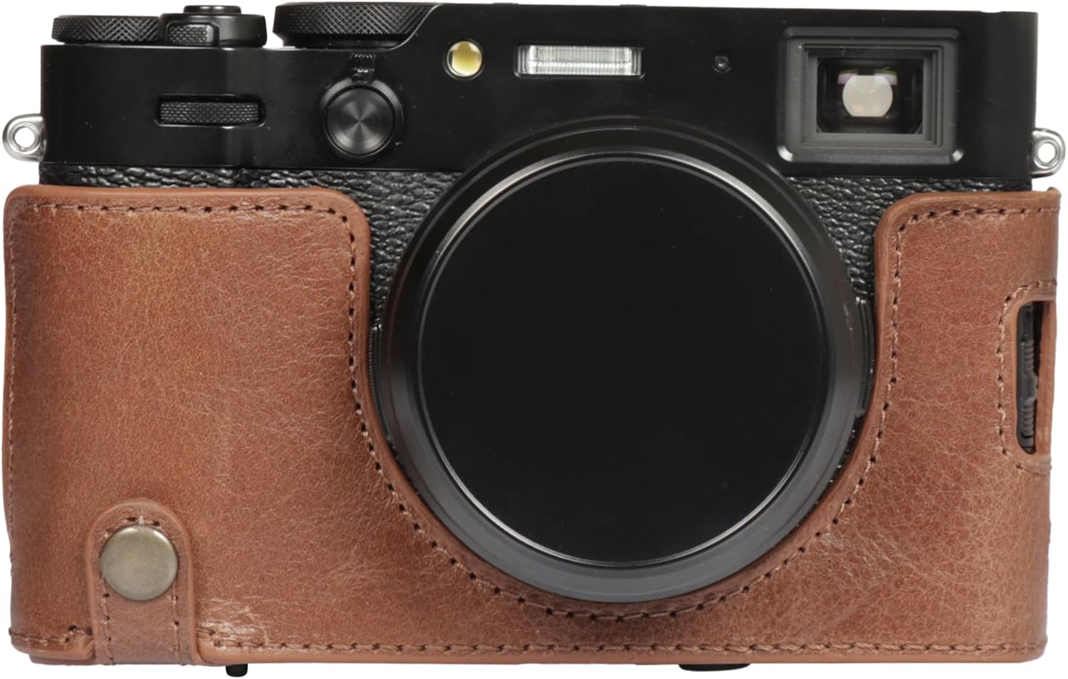 Mega Gear Genuine Leather Camera Case for Fujifilm X100VI - Stylish and Protective - Brown