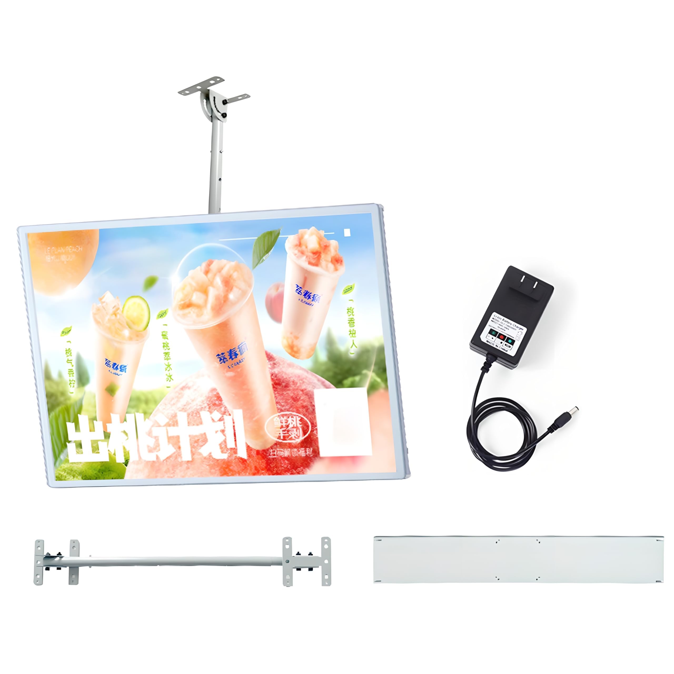 Wąska ramka LED Light Box, 3D LED tablica menu restauracji, podświetlana LED tablica menu do restauracji, kawiarni, sklepów, naścienna, biała A1 / 60,9 x 84,8 cm