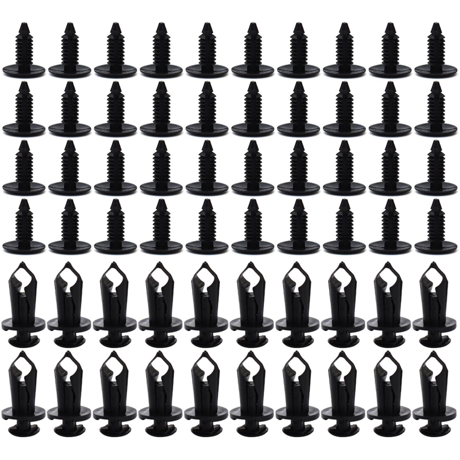 Goupilles fixation rivets doublure pare-choc et garniture auto en nylon robuste 190 pcs