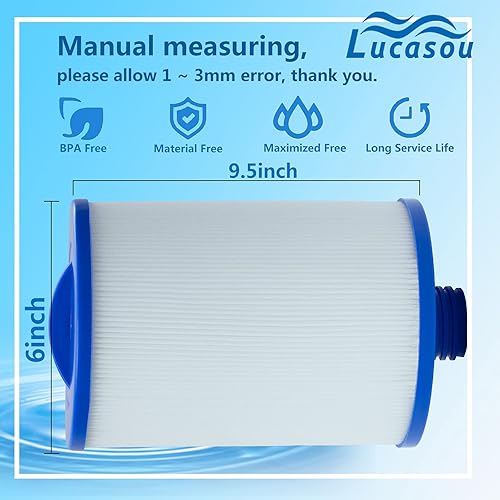 Miniatura 5 de Lucasou Filtro de repuesto para spa Unicel 6CH-940, PWW50 para filtro de bañera de hidromasaje Pleatco, filtro de spa Pleatco PWW50P3 para Filbur